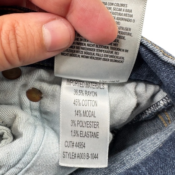 Agolde Jeans Dark Wash High Rise Distressed Skinny Denim Jeans 26 - Picture 5 of 13